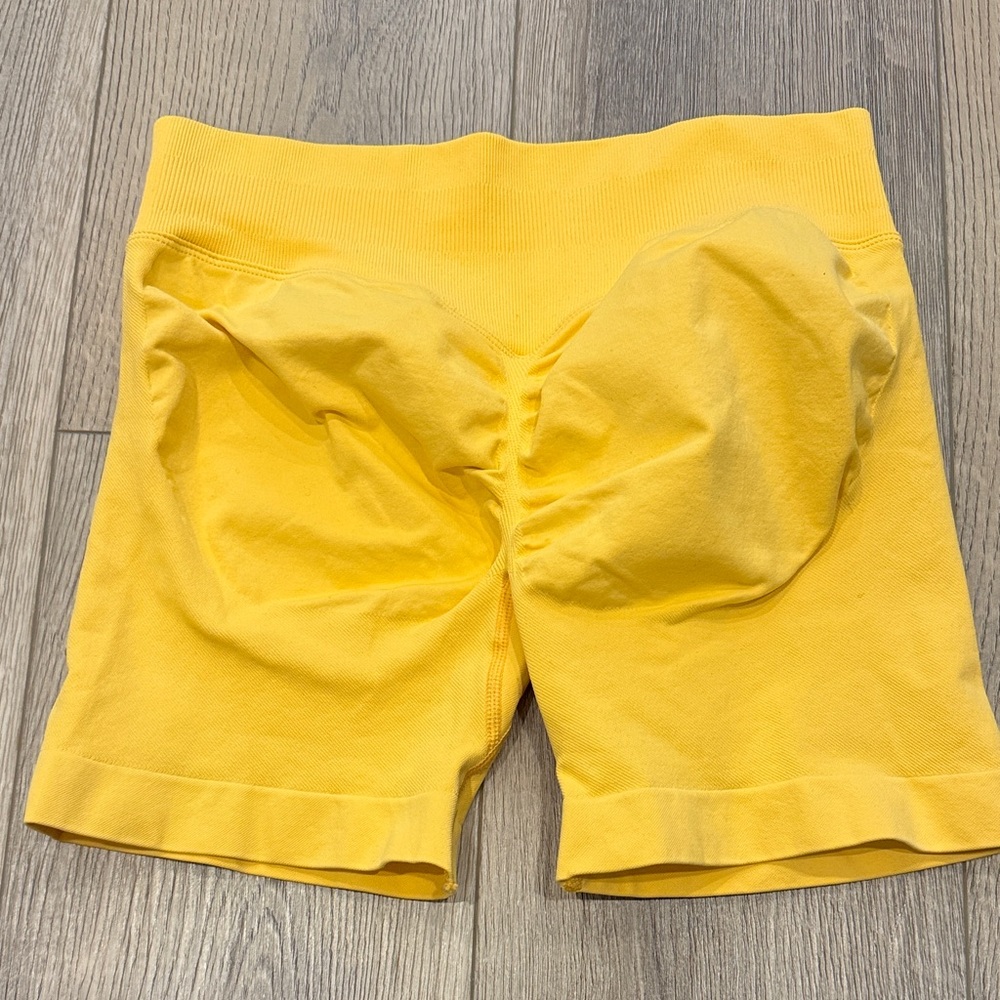 Yellow Biker Shorts